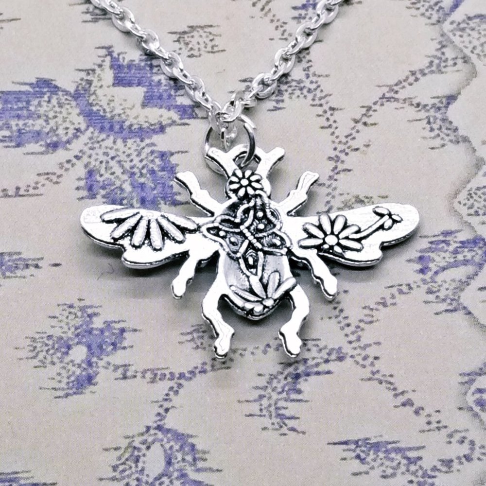 Queen Bee Silver Necklace - Picture 2 of 3